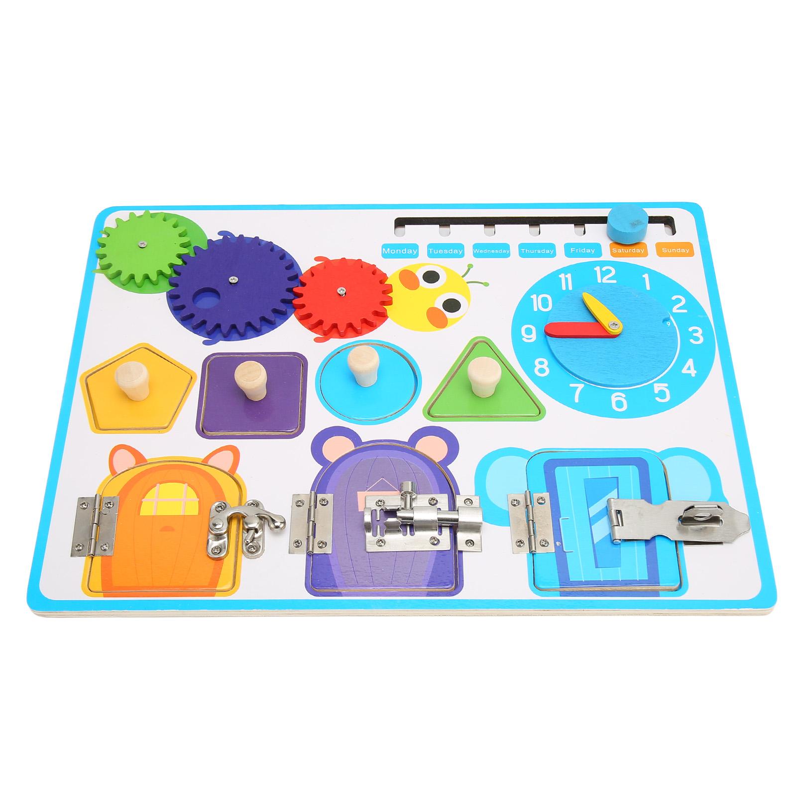 Деревянная сенсорная доска для улучшения координации, успокаивающие часы, сенсорная доска для занятий