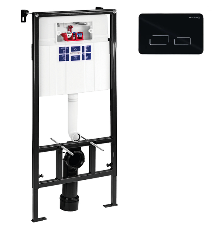 Инсталляция Bettoserb Sava Slim Superior SES40006491 для унитаза с клавишей смыва цвет Черный